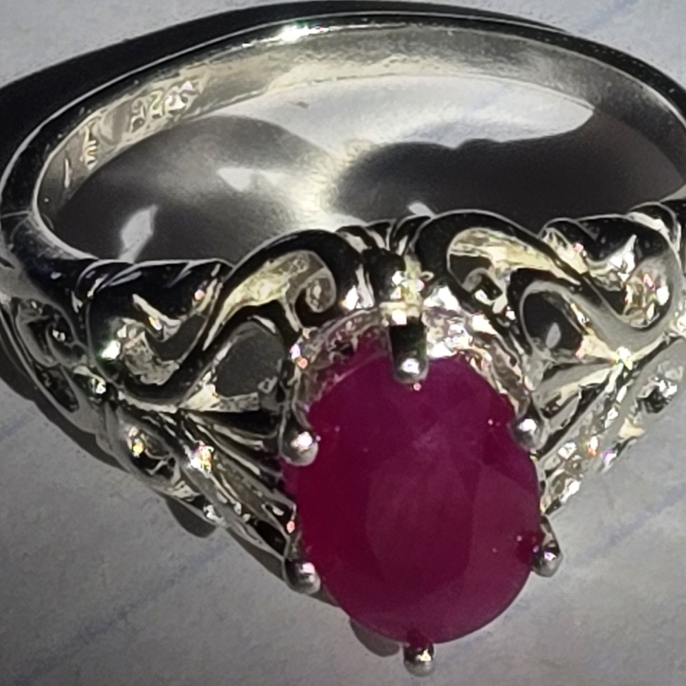Ruby Filigree Ring - image 3